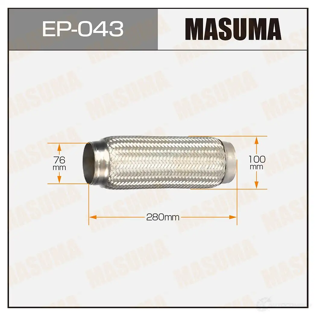 Гофра глушителя Interlock 76x280 MASUMA 1422887918 UU MBL EP043