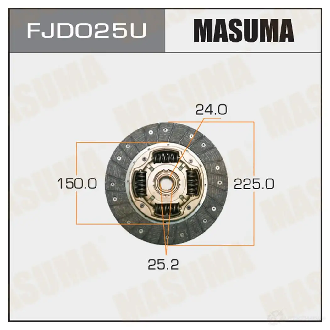 Диск сцепления MASUMA 1422881922 ZGM 3D4P FJD025U изображение 0