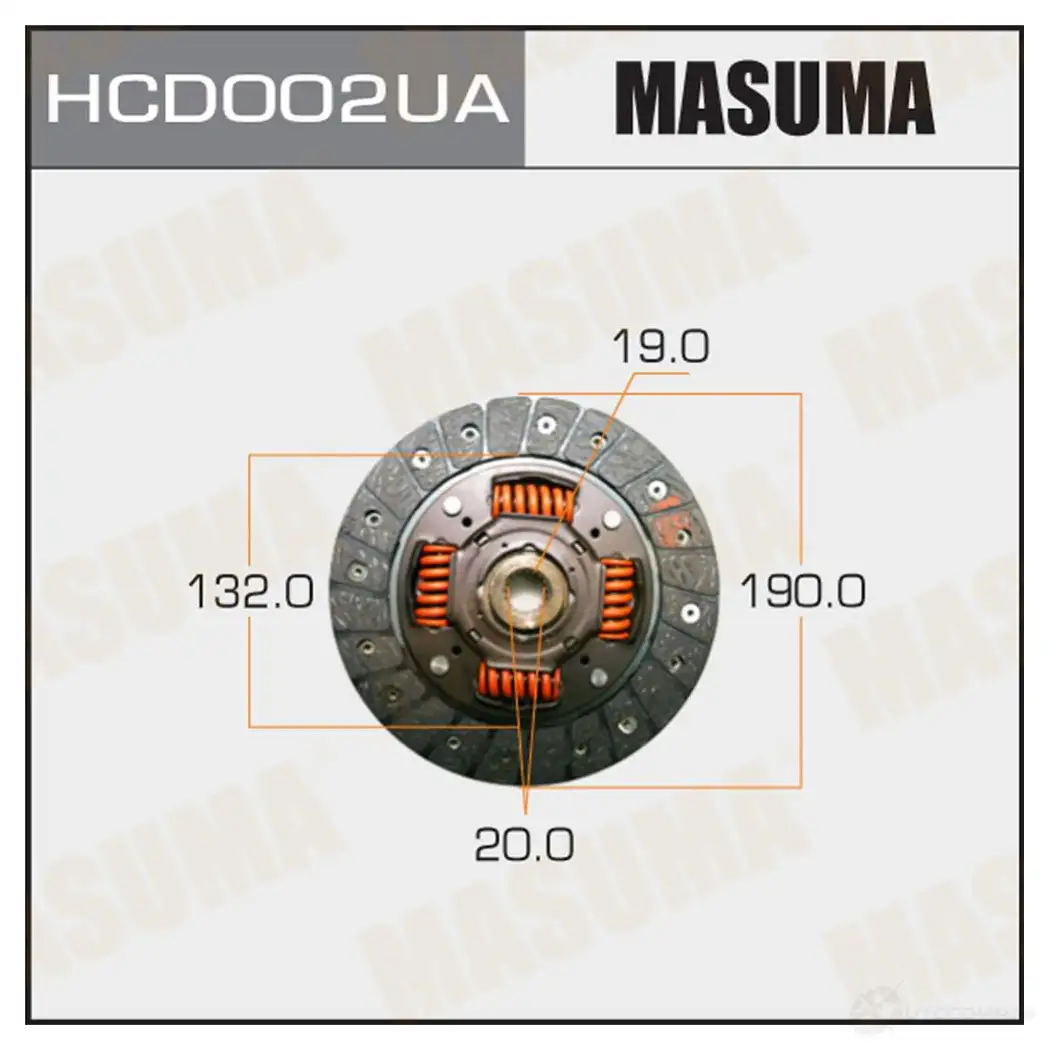 Диск сцепления MASUMA HCD002UA 1422881918 O0U FQJ изображение 0