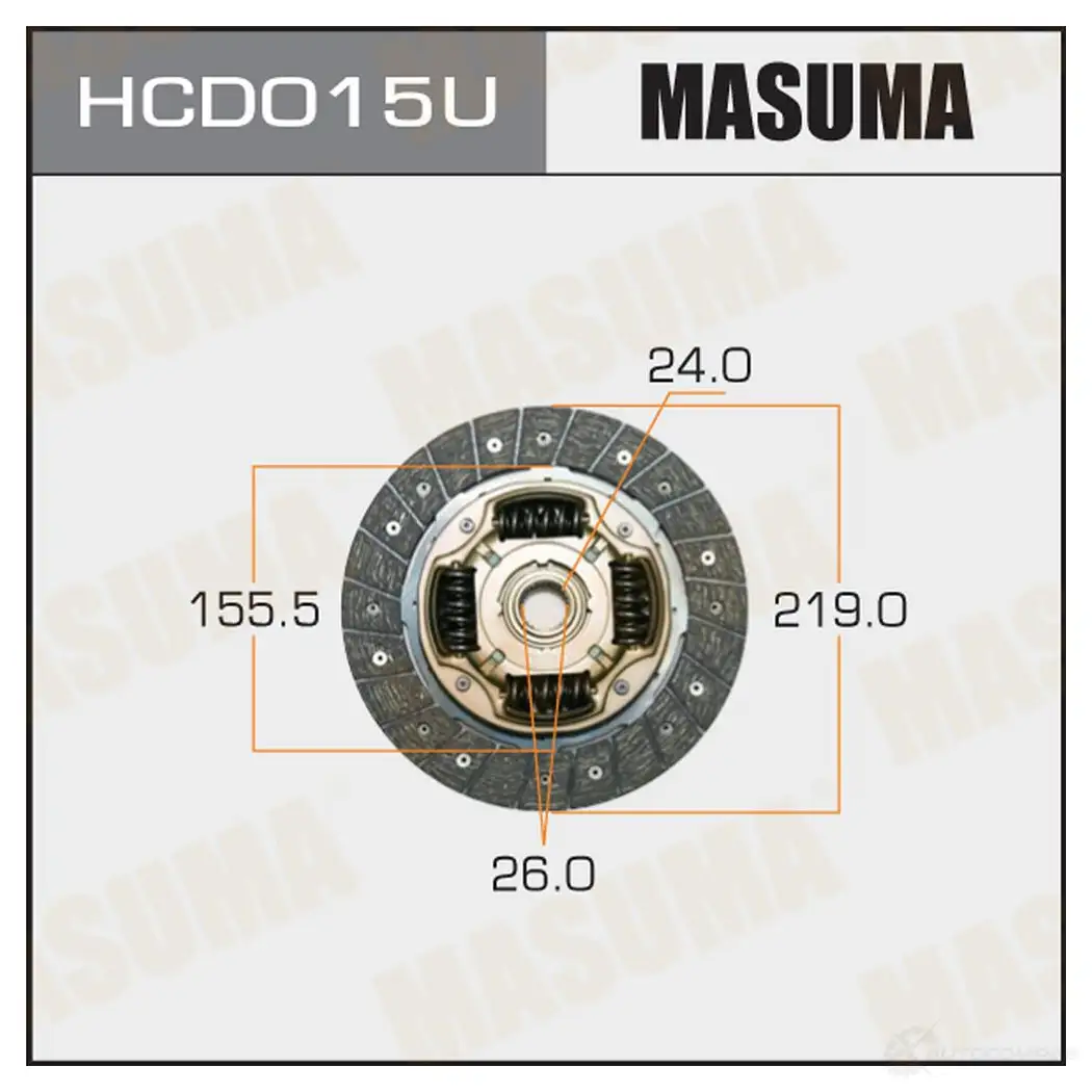 Диск сцепления MASUMA HCD015U 1422882052 7 8WM6 изображение 0