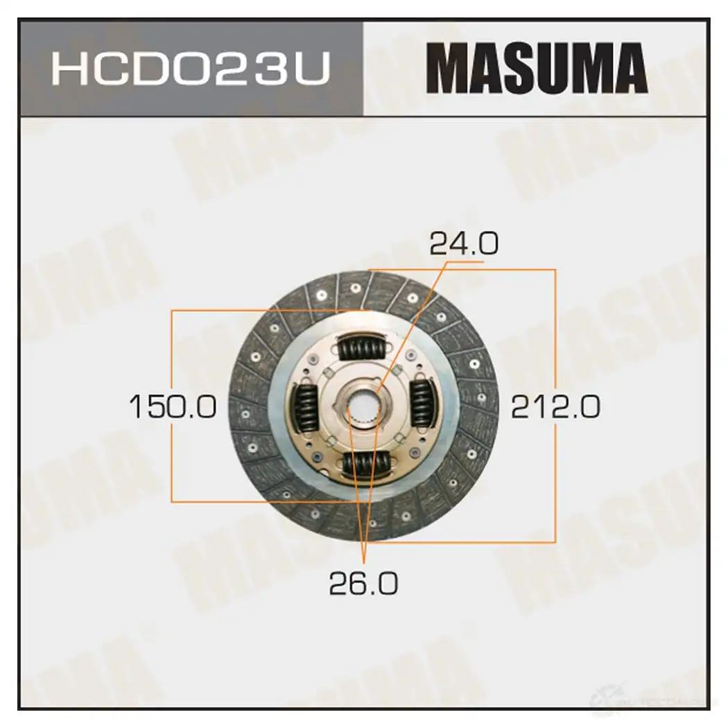 Диск сцепления MASUMA HCD023U 1422882051 Q LRIH изображение 0