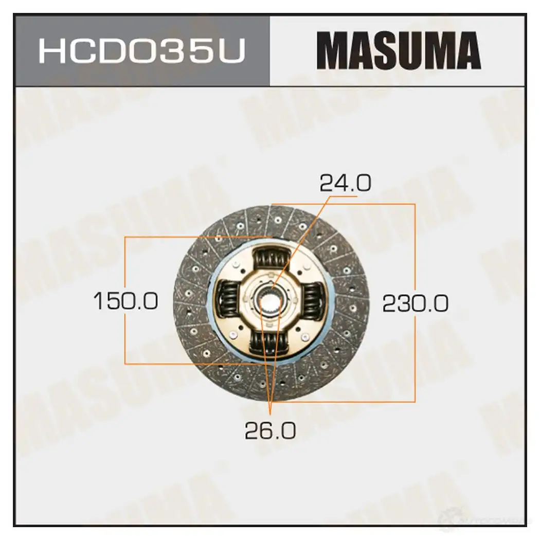 Диск сцепления MASUMA 1422881916 HCD035U PIE6Y JJ изображение 0