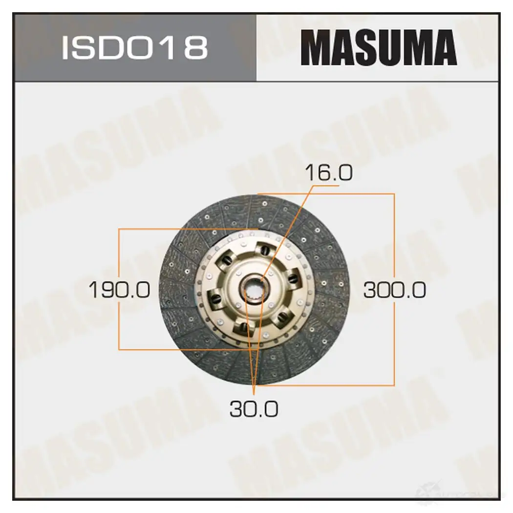Диск сцепления MASUMA S JX099U 1422881779 ISD018