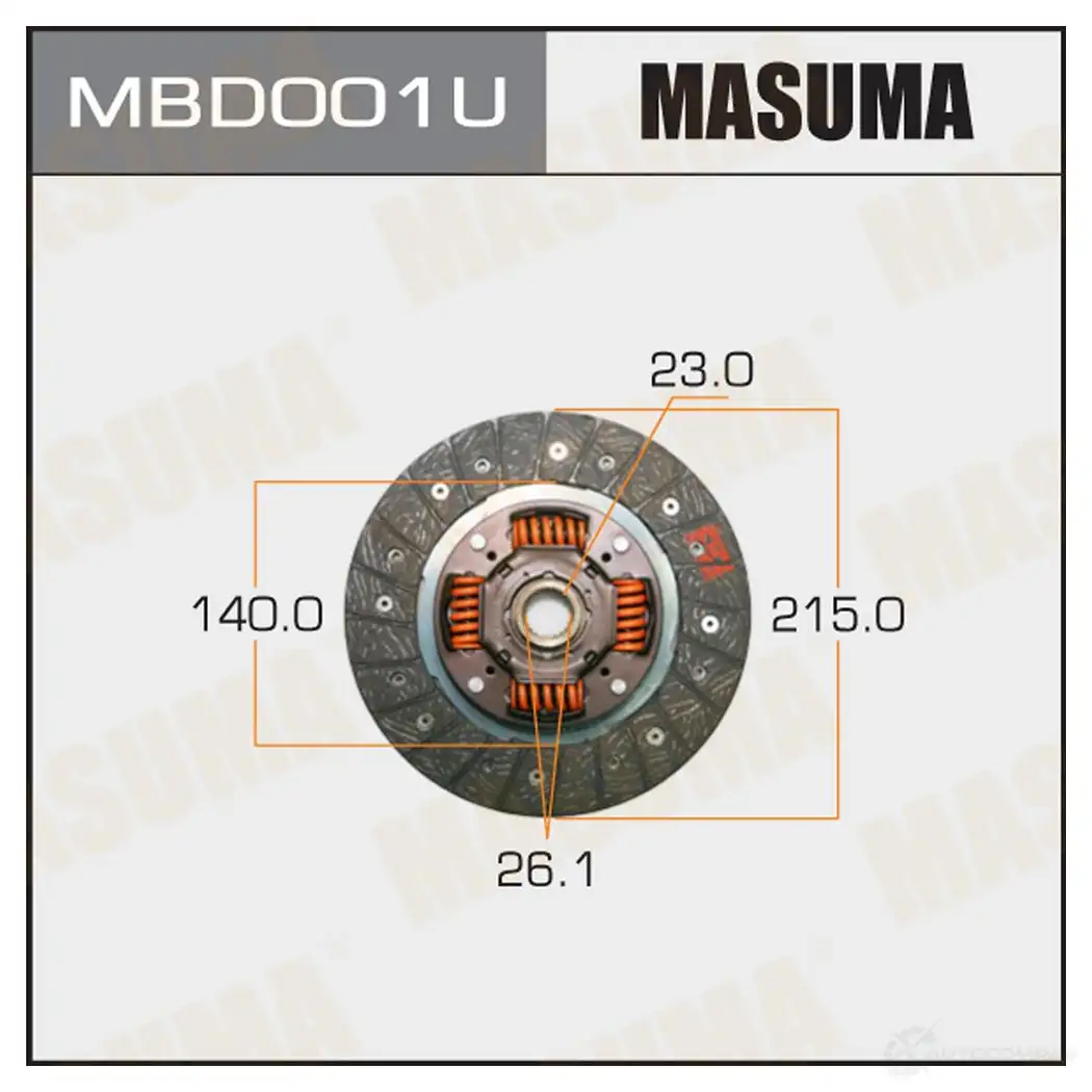 Диск сцепления MASUMA 1422881945 6H ES9 MBD001U изображение 0