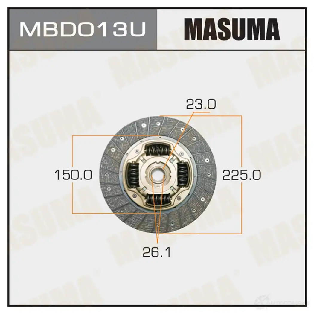 Диск сцепления MASUMA 1422881771 NC WLP MBD013U изображение 0