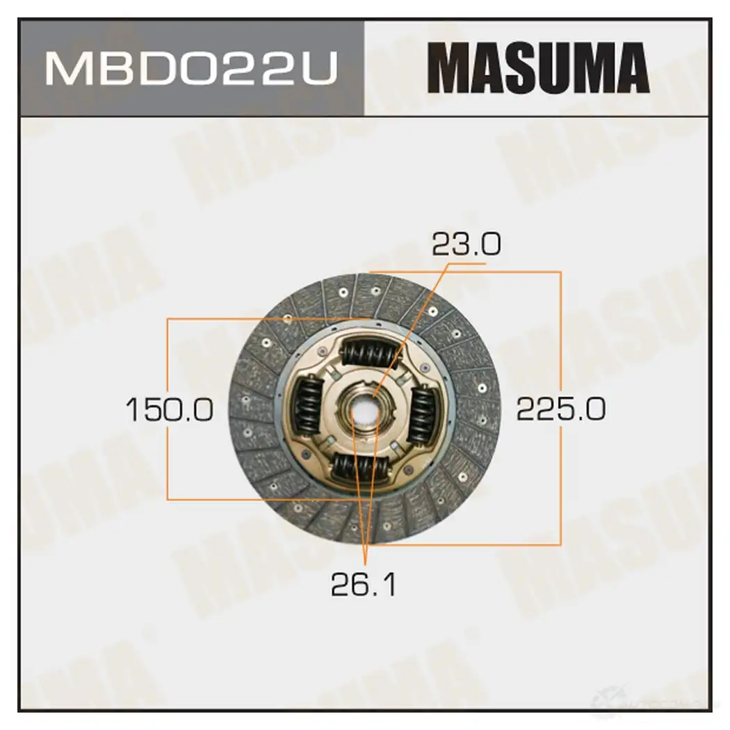 Диск сцепления MASUMA MBD022U M 0AK4 1422881940 изображение 0