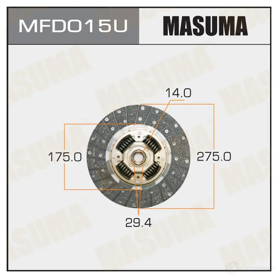 Диск сцепления MASUMA 1422881766 MFD015U 2JHL 6 изображение 0