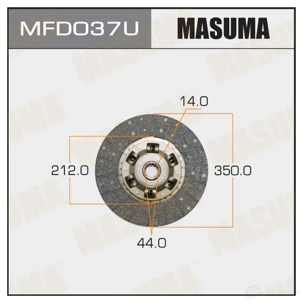 Диск сцепления MASUMA MFD037U XX 1ISYK 1422881764