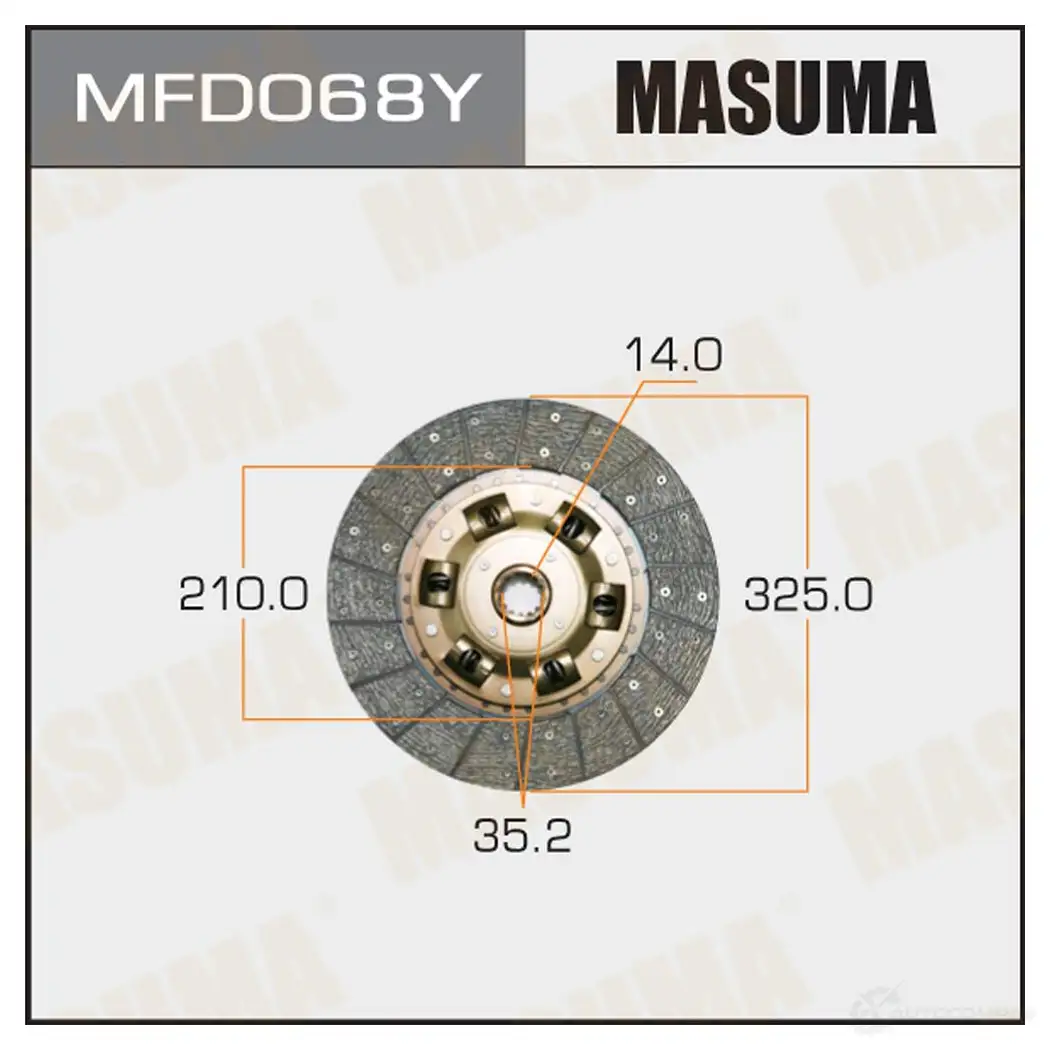 Диск сцепления MASUMA 1422881799 MFD068Y JH FBH изображение 0