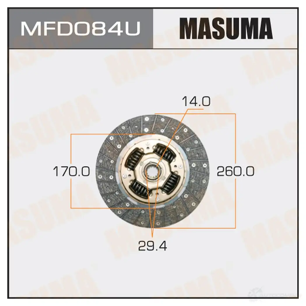 Диск сцепления MASUMA MFD084U AE4 LNV 1422881797 изображение 0