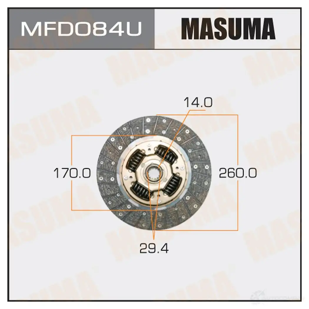 Диск сцепления MASUMA MFD084U AE4 LNV 1422881797