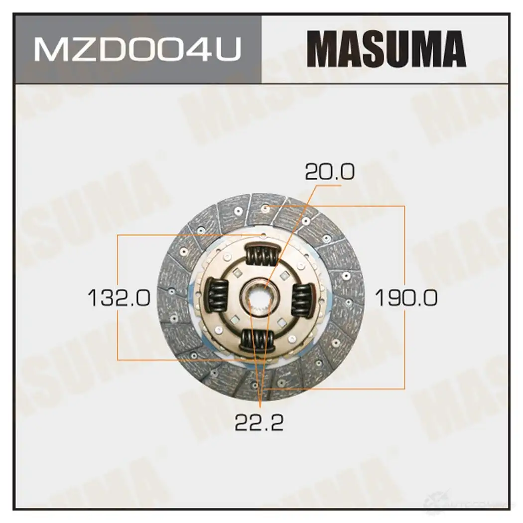 Диск сцепления MASUMA 1422881934 MZD004U F38 IDI изображение 0