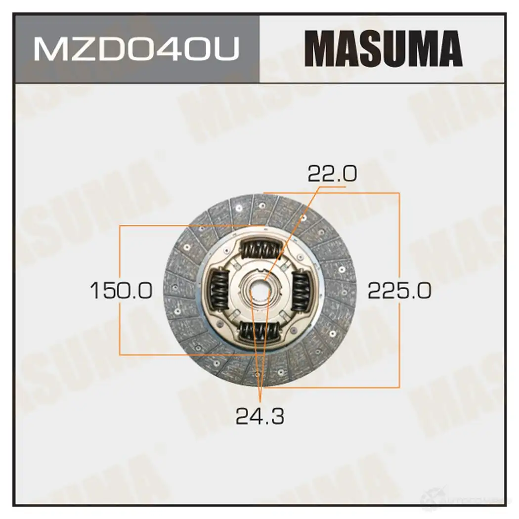 Диск сцепления MASUMA MZD040U 1422881793 35Z8DG Y изображение 0