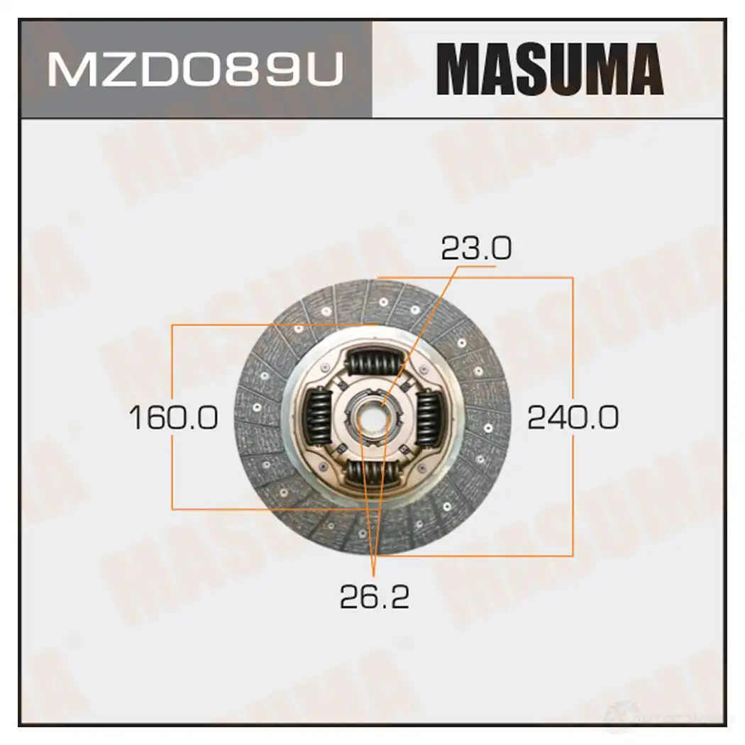 Диск сцепления MASUMA MZD089U 1J 3VC7 1422881908