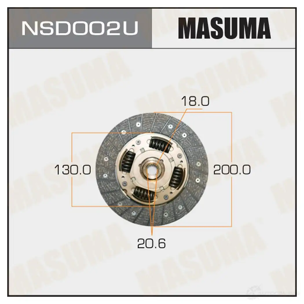 Диск сцепления MASUMA NSD002U 1422881782 H NQ0EH3 изображение 0