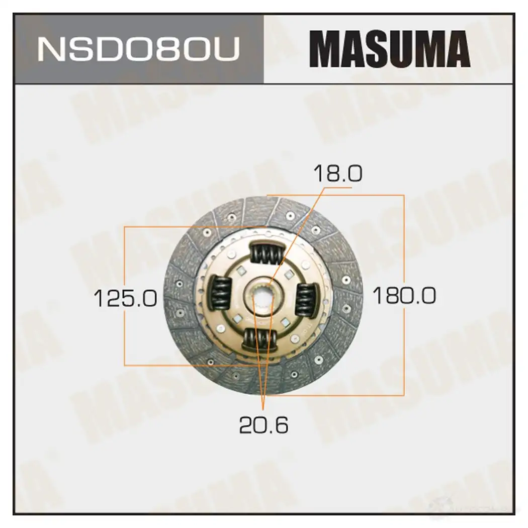 Диск сцепления MASUMA 2WUTX T NSD080U 1422881898 изображение 0