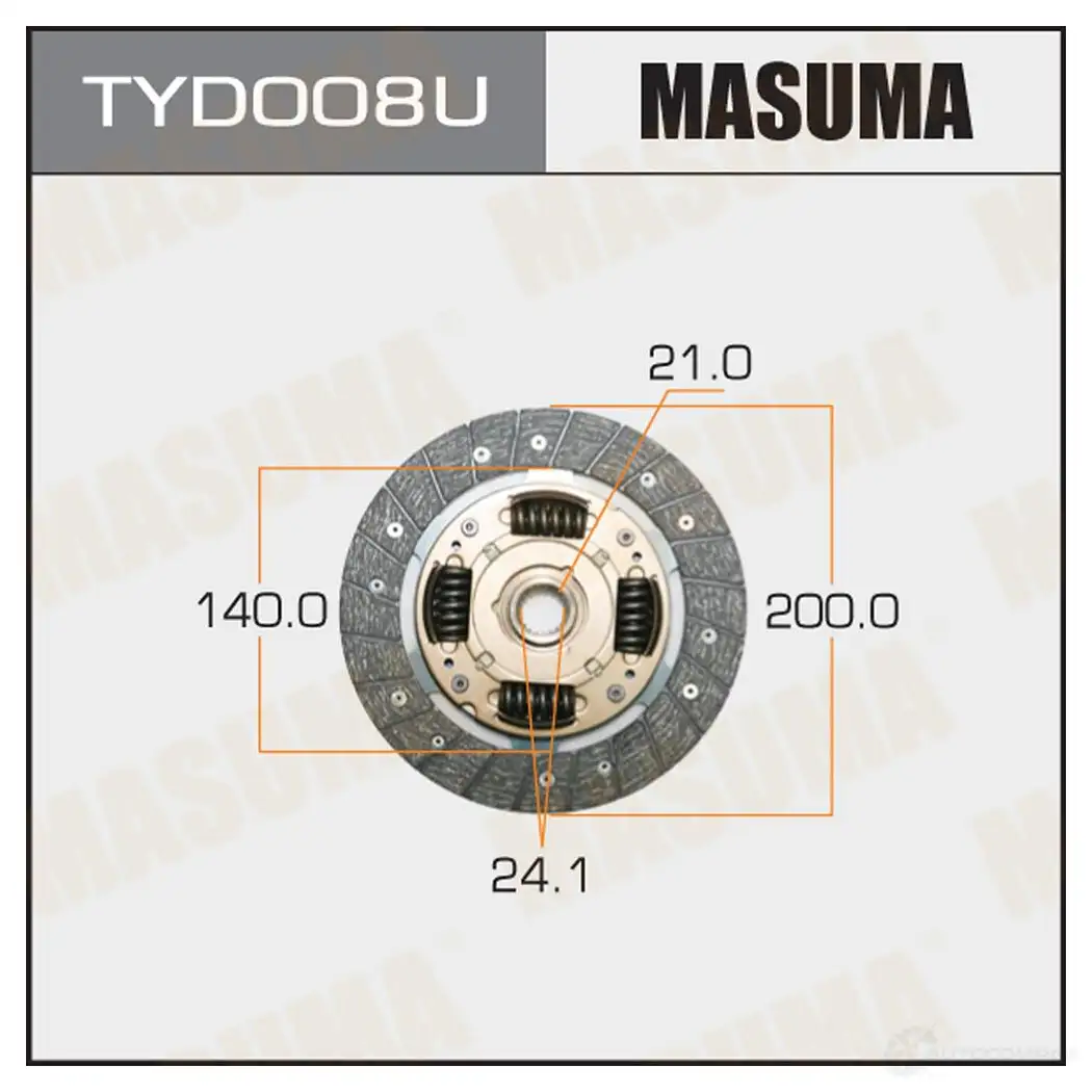 Диск сцепления MASUMA TYD008U MOV6B S 1422881877 изображение 0