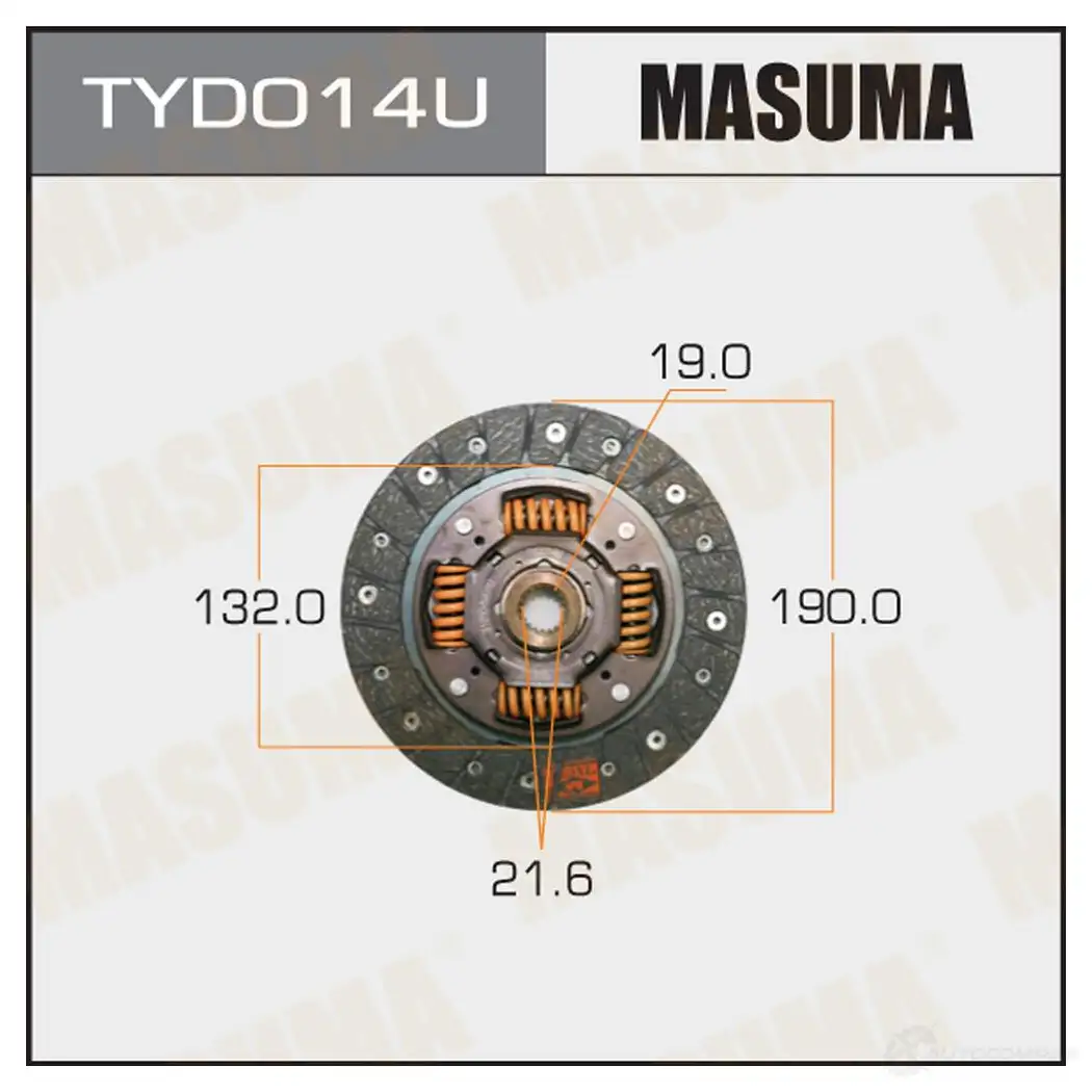 Диск сцепления MASUMA TYD014U 1422881875 TC 9V0 изображение 0