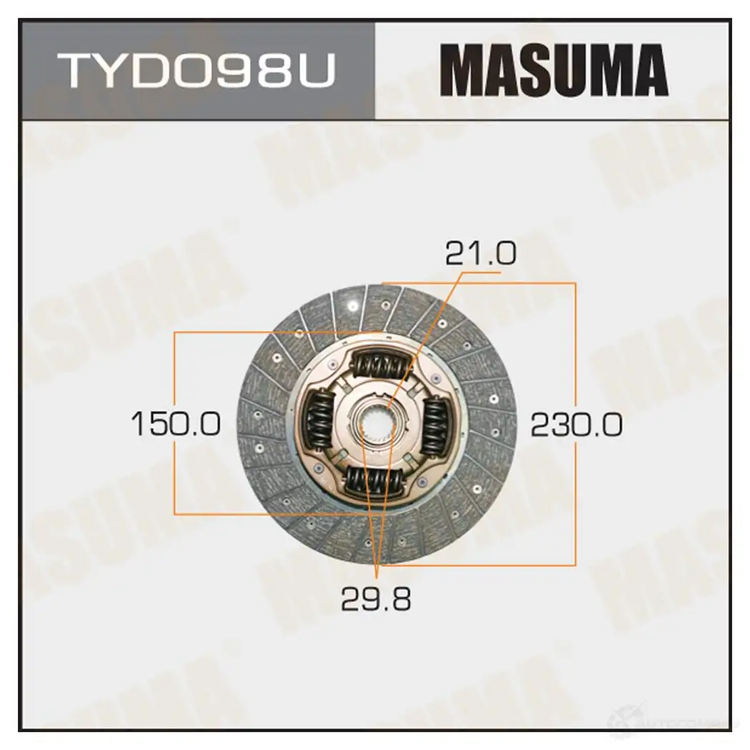 Диск сцепления MASUMA 1422881821 WKT53G S TYD098U изображение 0