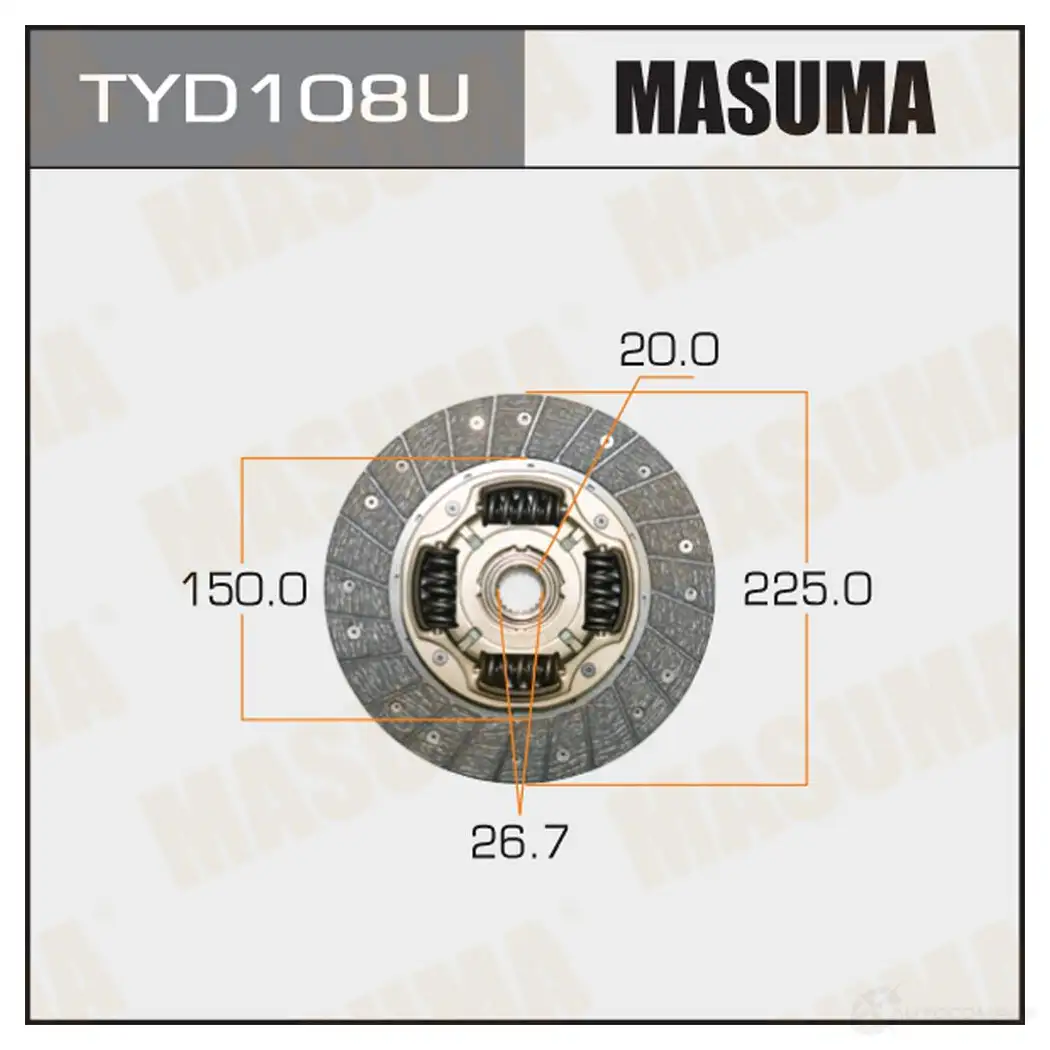 Диск сцепления MASUMA 1422881820 82 TZ9V TYD108U изображение 0