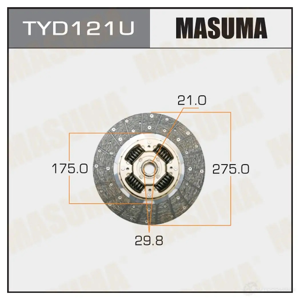 Диск сцепления MASUMA 1422881816 6 ESOPA TYD121U