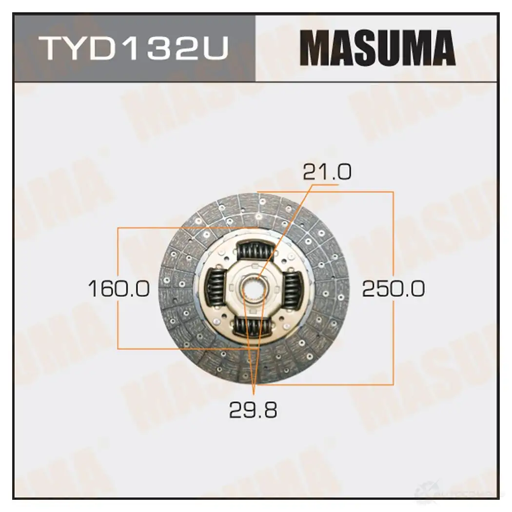 Диск сцепления MASUMA 1422881811 T X60E TYD132U изображение 0