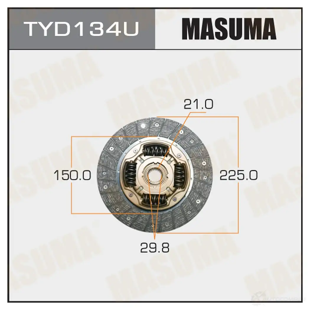 Диск сцепления MASUMA 1422881925 P1S35K 4 TYD134U изображение 0