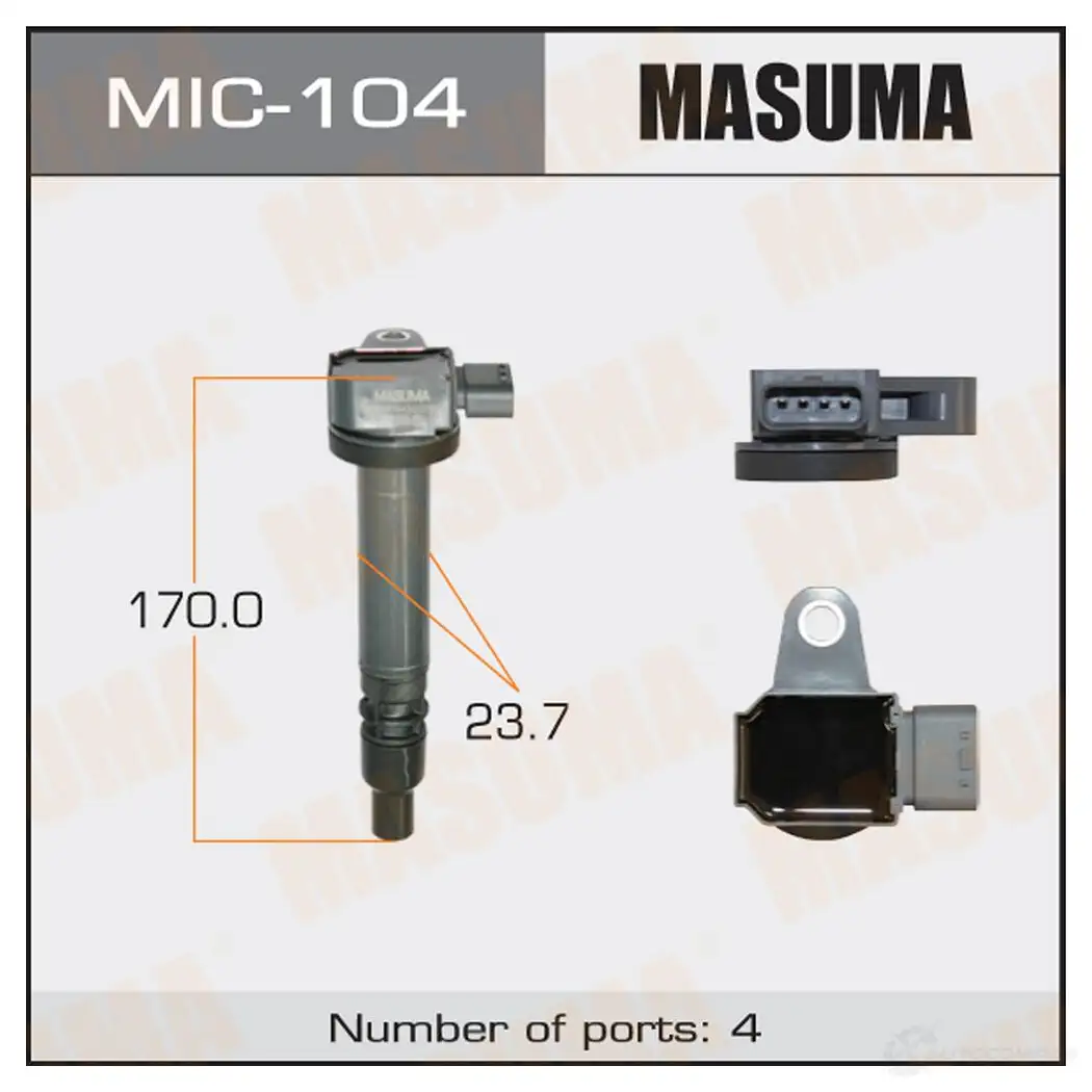 Катушка зажигания MASUMA 1420577695 MIC-104 ITW9FB 3 изображение 0