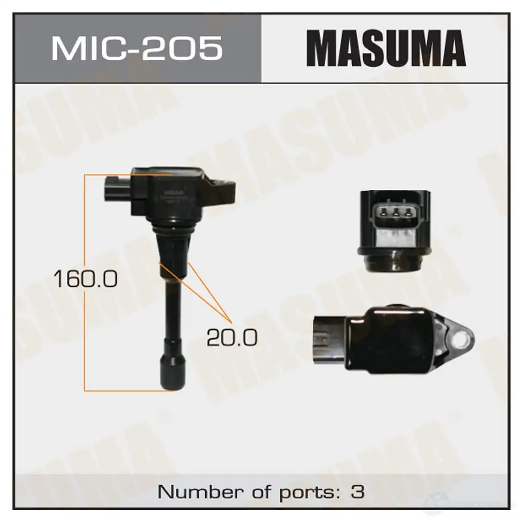 Катушка зажигания MASUMA MIC-205 VM A4H 1420577700 изображение 0