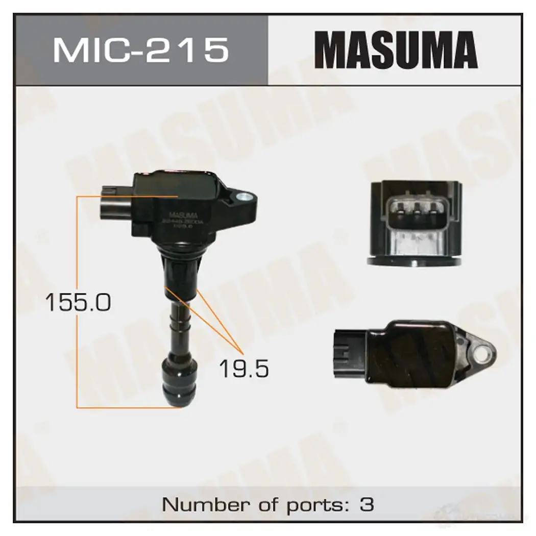 Катушка зажигания MASUMA 1422887614 MIC-215 C 6S57 изображение 0