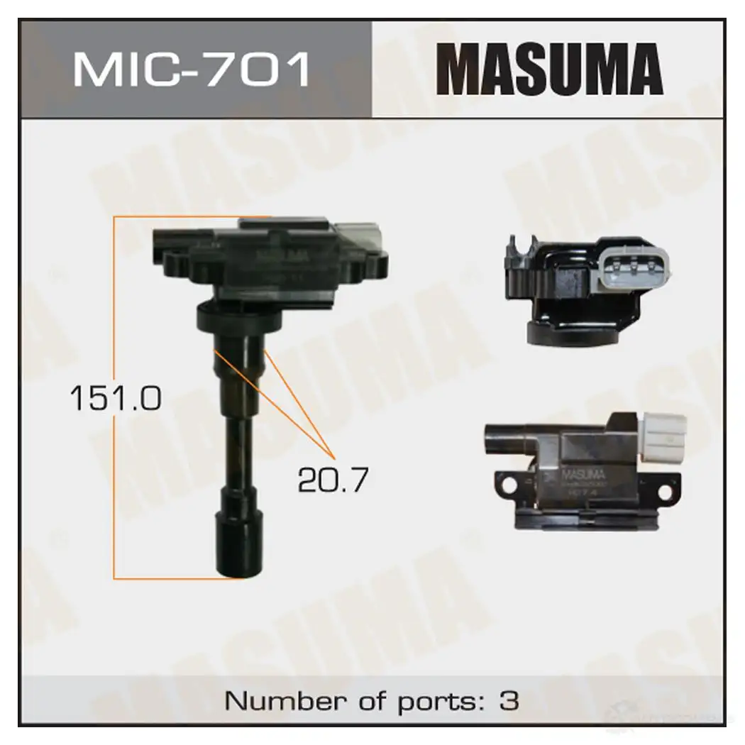 Катушка зажигания MASUMA MIC-701 1422887584 2 M8AXO изображение 0