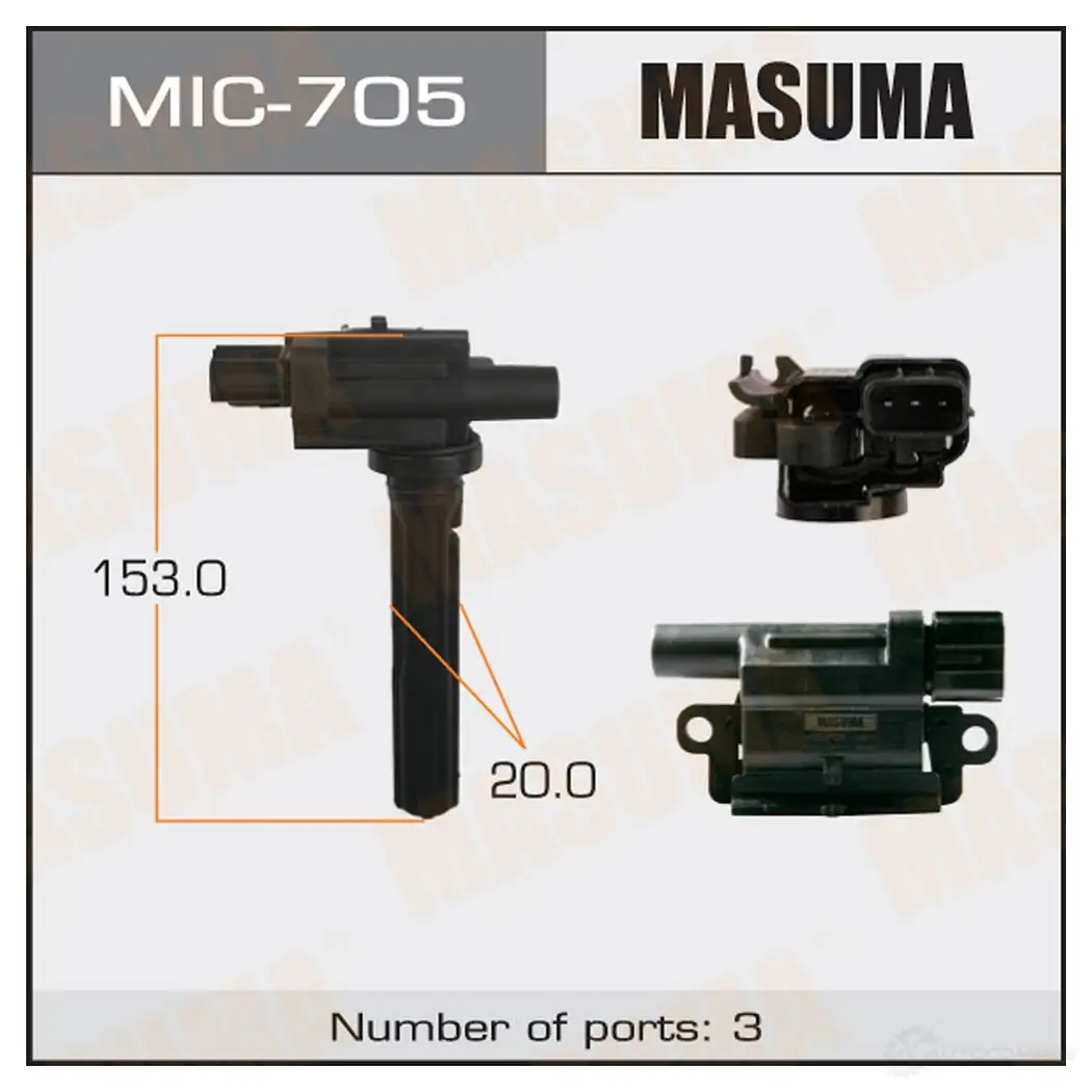 Катушка зажигания MASUMA MIC-705 E3Y FPQ 1422887581 изображение 0