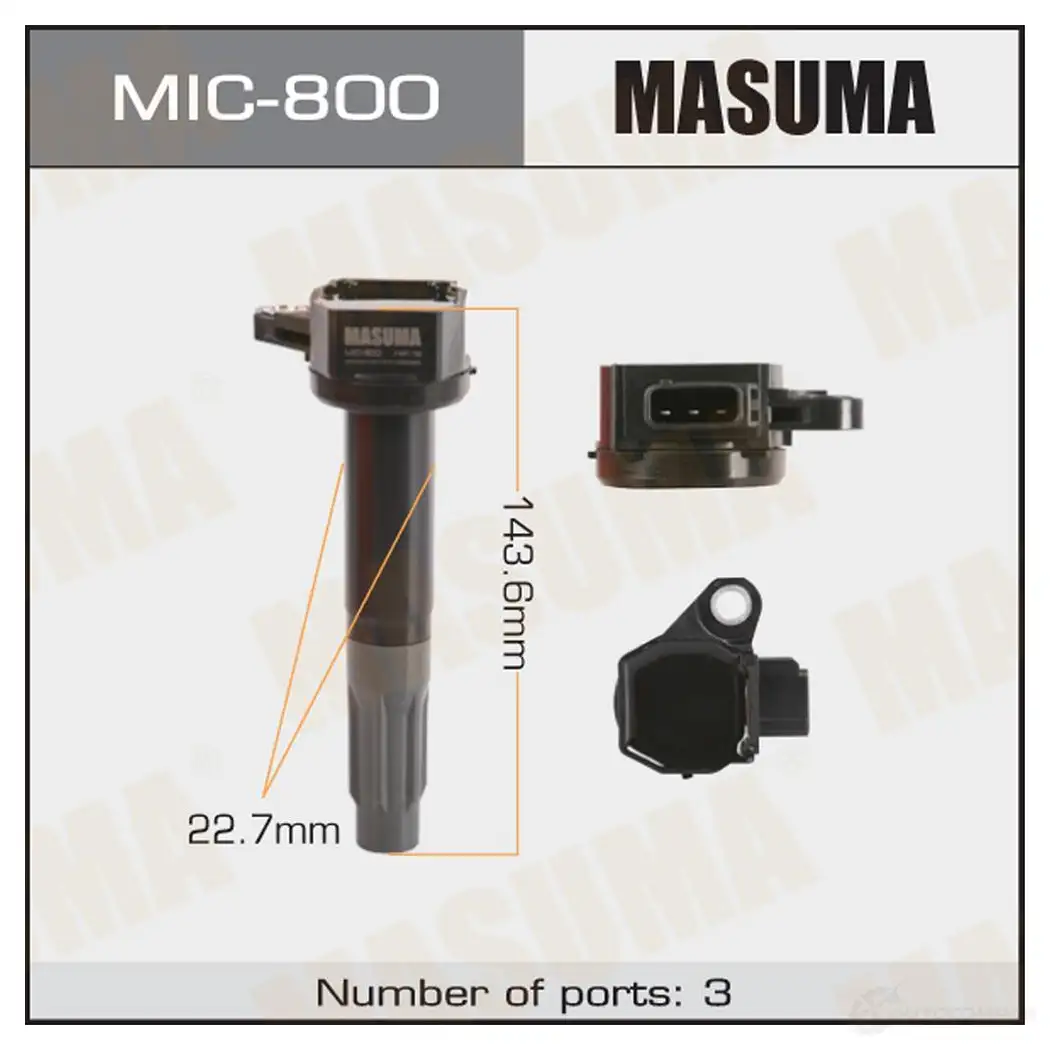 Катушка зажигания MASUMA A7K PV 1439698341 MIC-800 изображение 0