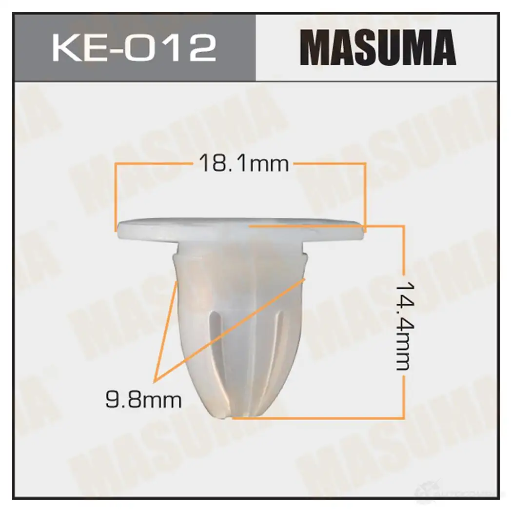 Клипса пластиковая MASUMA 3LI9 S 1422887385 KE-012