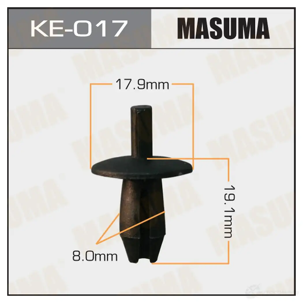 Клипса пластиковая MASUMA KE-017 VY8D Y4 1422886854