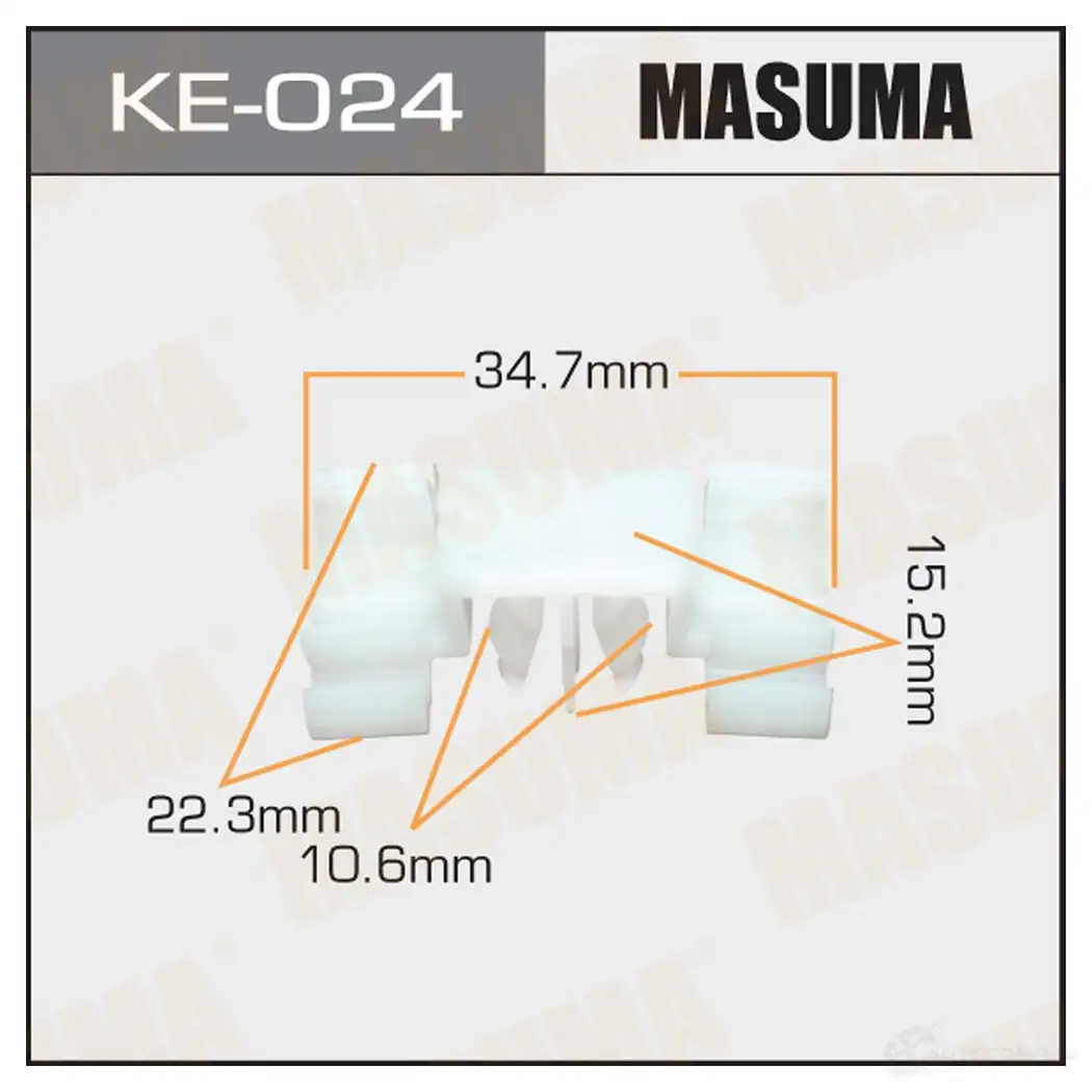 Клипса пластиковая MASUMA 1422886851 G737F3 Q KE-024