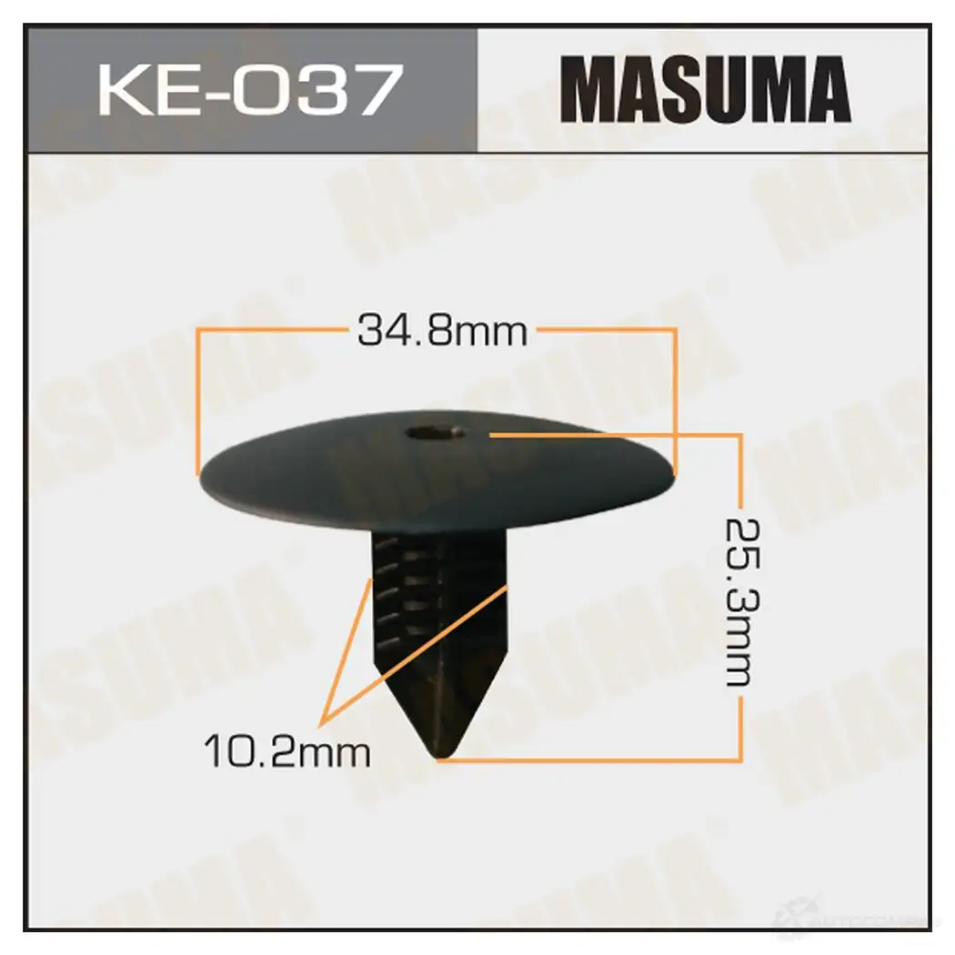 Клипса пластиковая MASUMA 1422886847 LAZ 2L KE-037