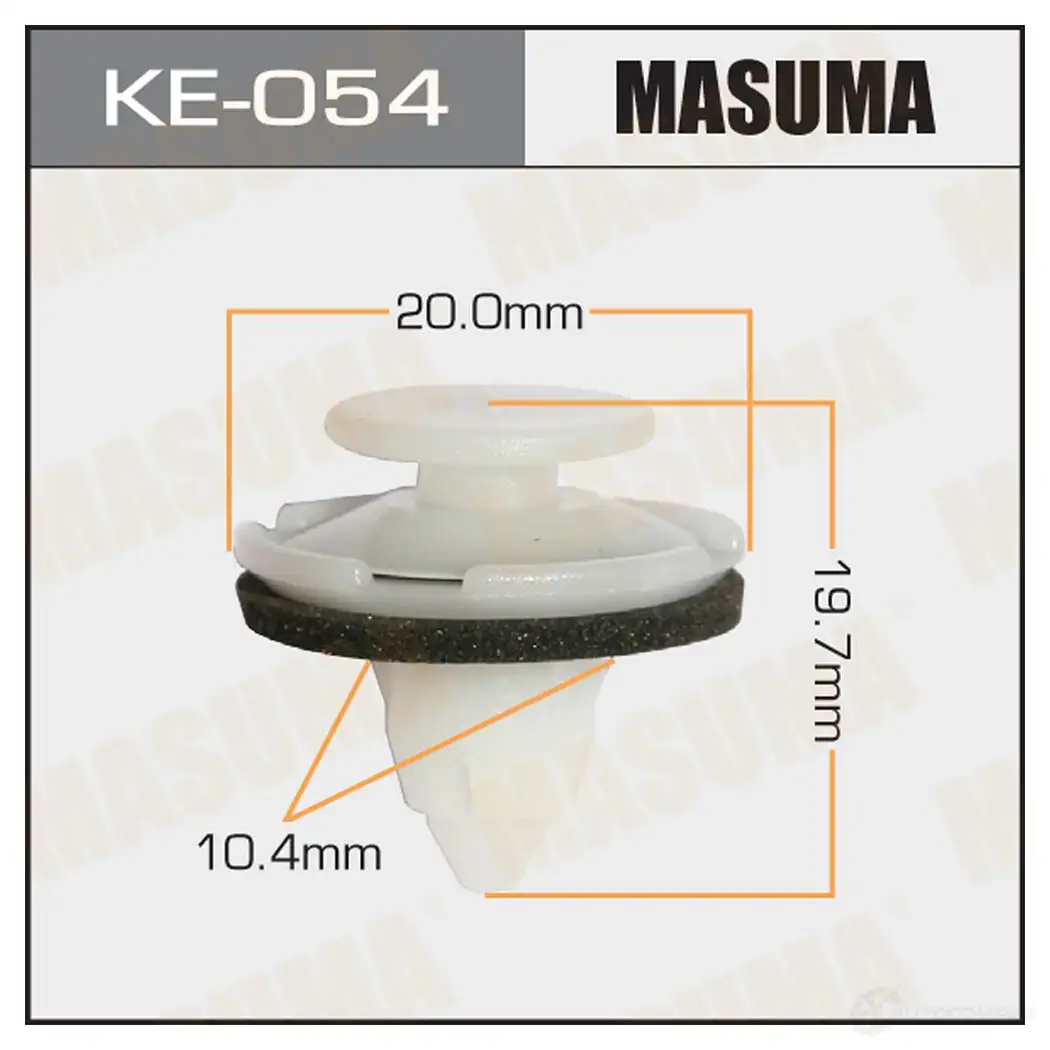 Клипса пластиковая MASUMA KE-054 3 HU10K 1422887370