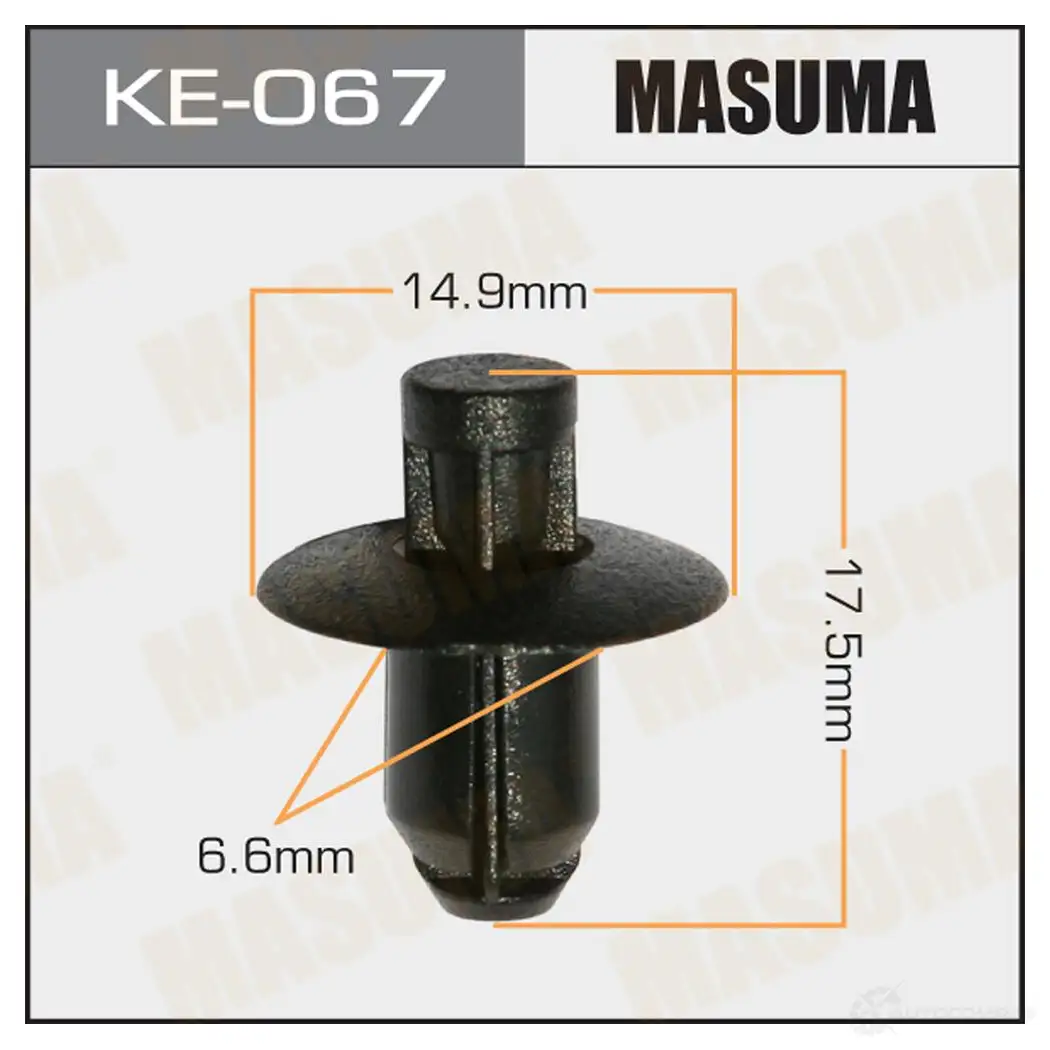 Клипса пластиковая MASUMA KE-067 1422887323 1ZR 22V