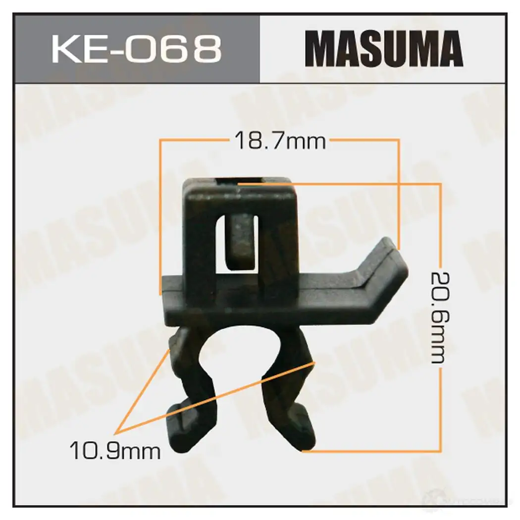 Клипса пластиковая MASUMA 1422887322 4BFY4 KE068 9DA EQQ