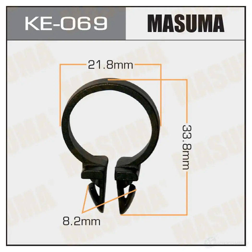 Клипса пластиковая MASUMA EN1JB 1422887321 KE069 E6 W080