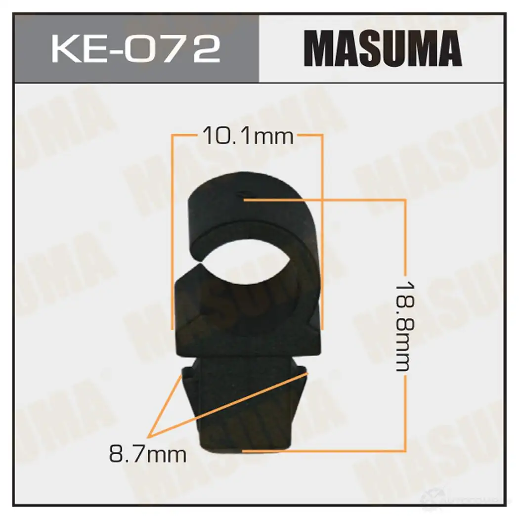 Клипса пластиковая MASUMA RUW6V 0H 1422887318 KE-072