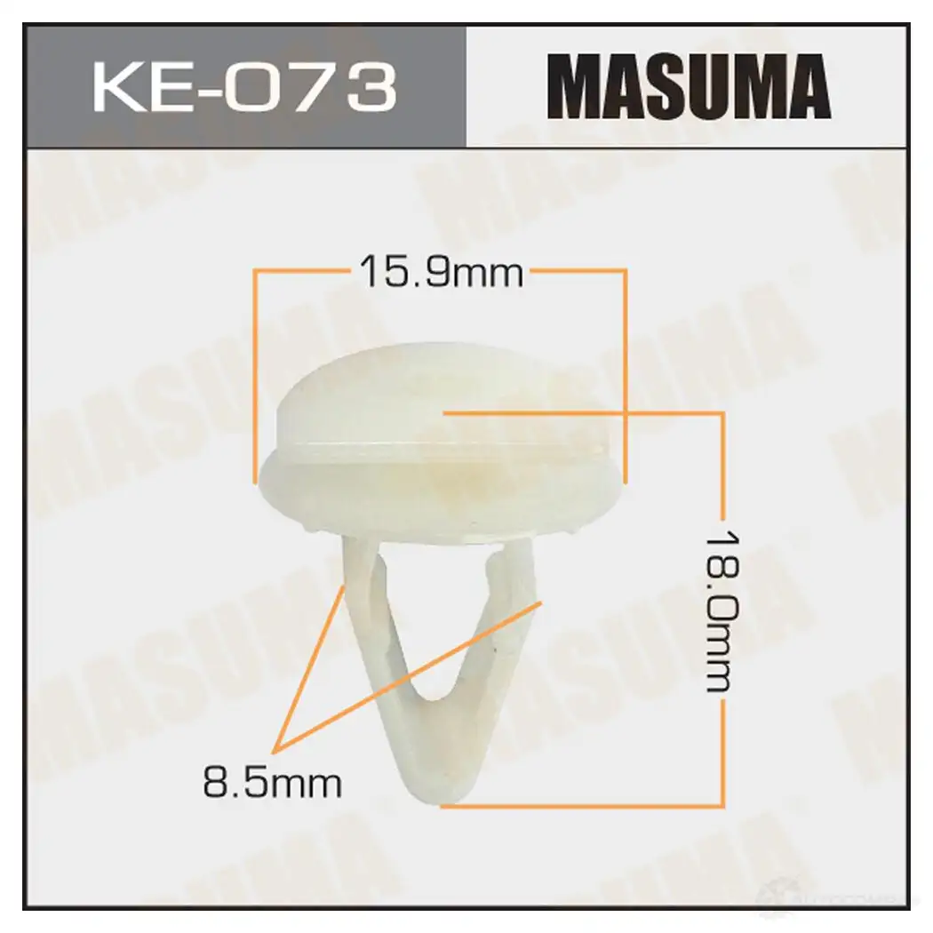 Клипса пластиковая MASUMA 1422887317 TO0 4CW KE-073
