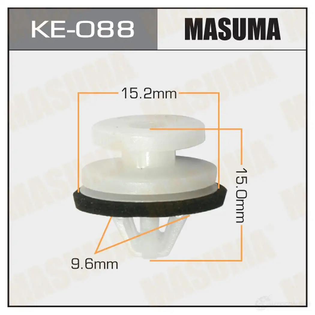 Клипса пластиковая MASUMA 1422887343 3AC CRL KE-088
