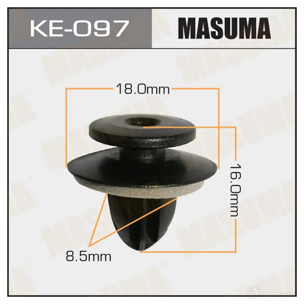 Клипса пластиковая MASUMA KE-097 MOB UG 1422887338