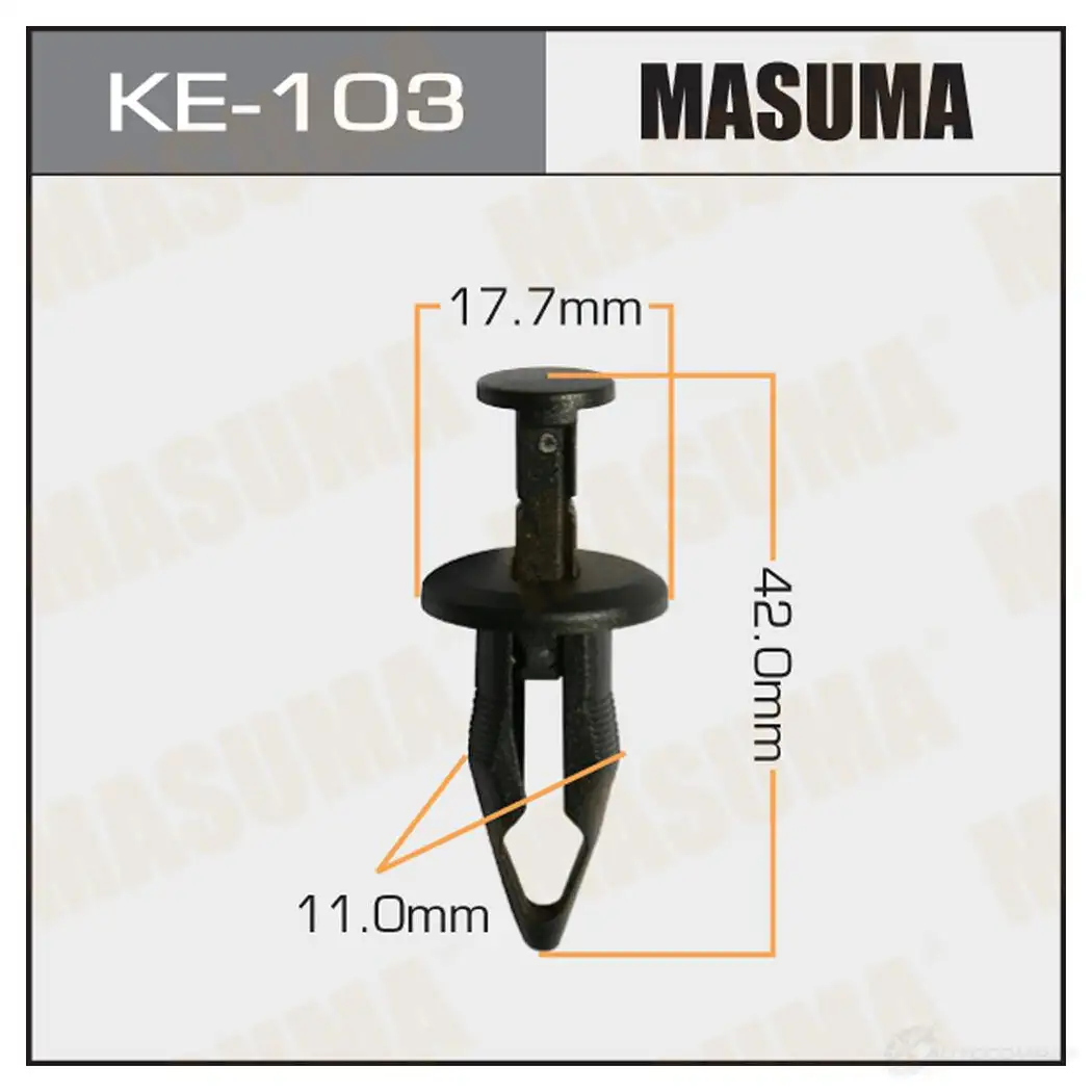 Клипса пластиковая MASUMA 1422887332 ANWOQ M KE-103