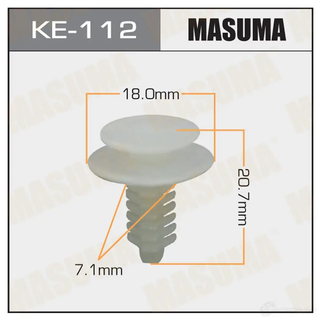 Клипса пластиковая MASUMA 1422886811 JZYF2F P KE-112