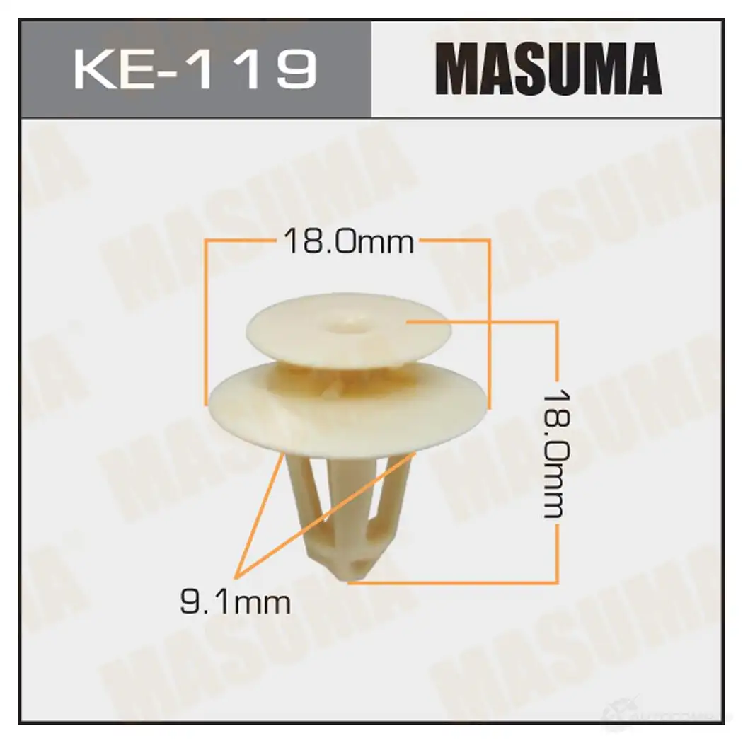 Клипса пластиковая MASUMA 1422886804 1Y FKE KE-119