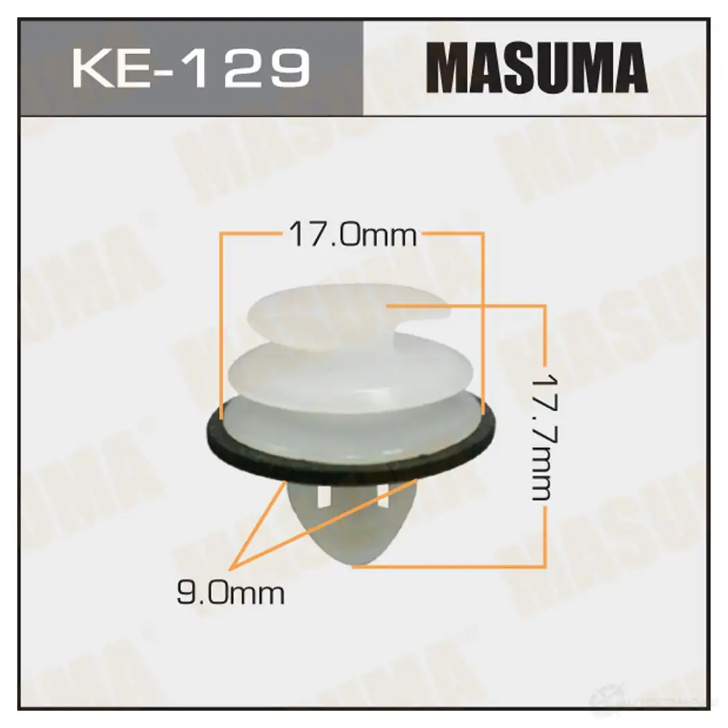 Клипса пластиковая MASUMA KE-129 OD6 6SK 1422887363