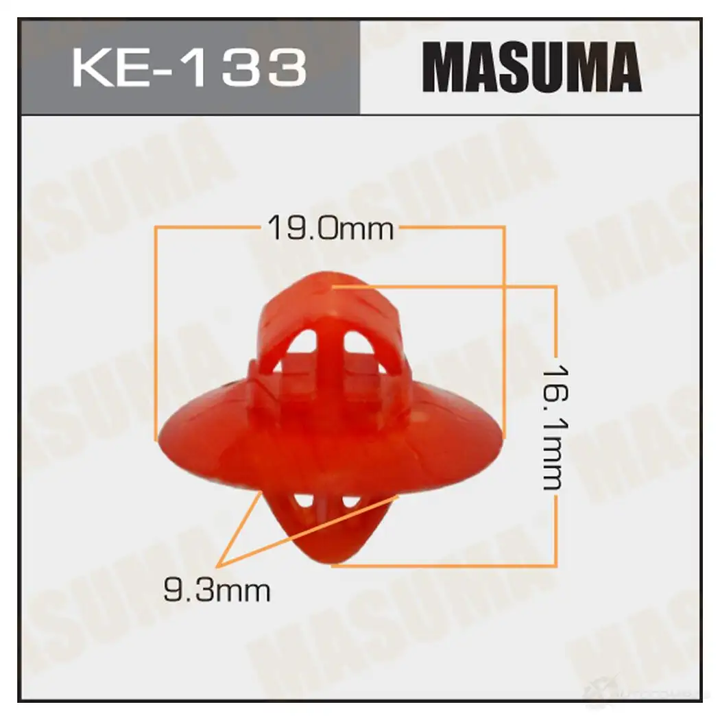 Клипса пластиковая MASUMA 1422886833 XM BF0H3 KE-133